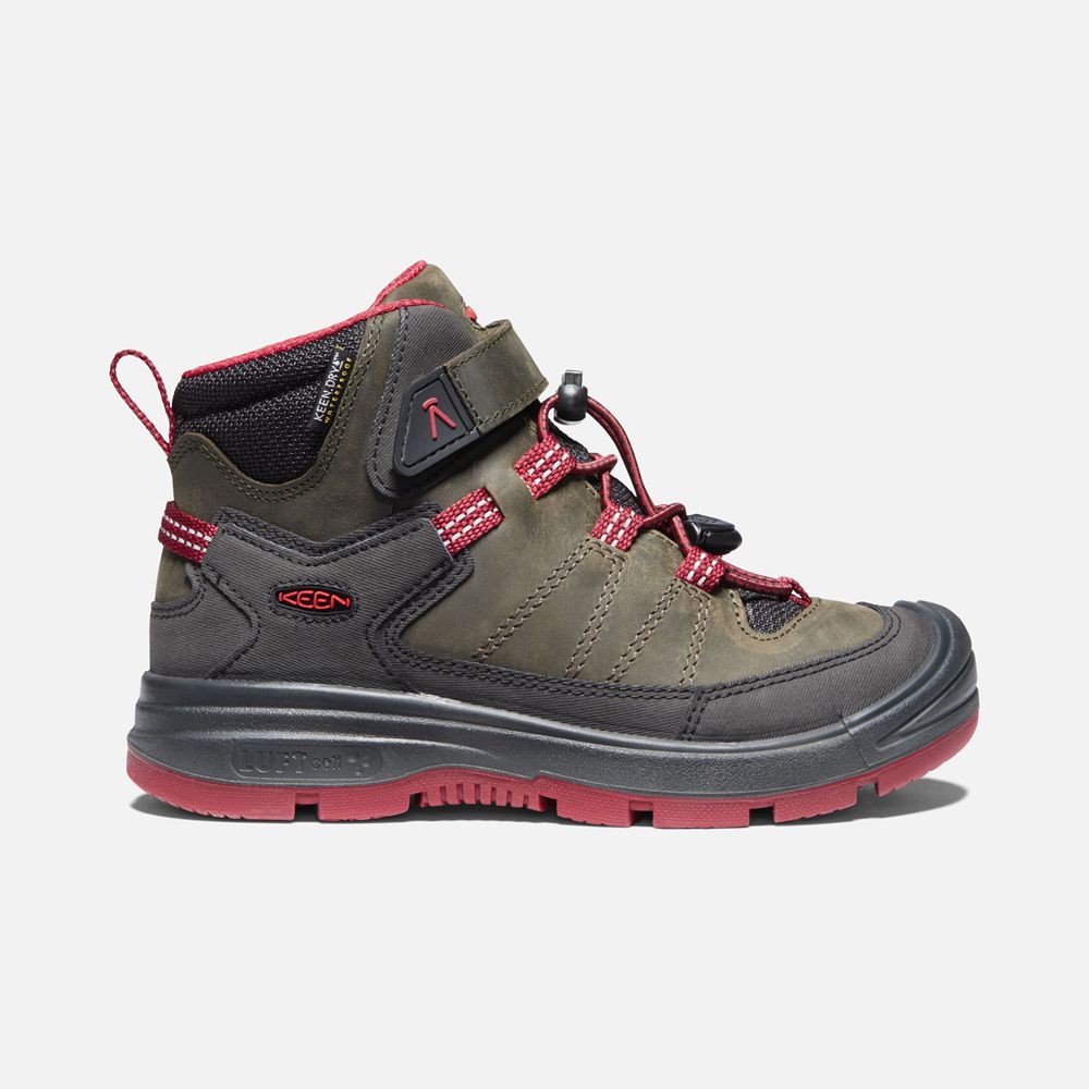 Keen Laarzen Kinderen Grijs/Rood - Redwood Waterproof - 73142-LBRM